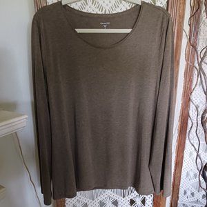 WOMENS TOP ORGANIC PIMA COTTON GARNET HILL XL LIGHTWEIGHT LAYERING T SHIRT